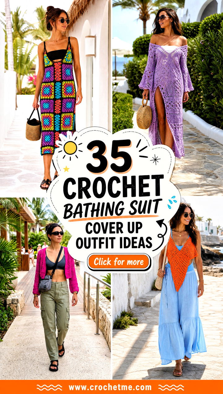 35 crochet bathing suit cover up outfit ideas - 35 crochet bathing suit cover up outfit ideas