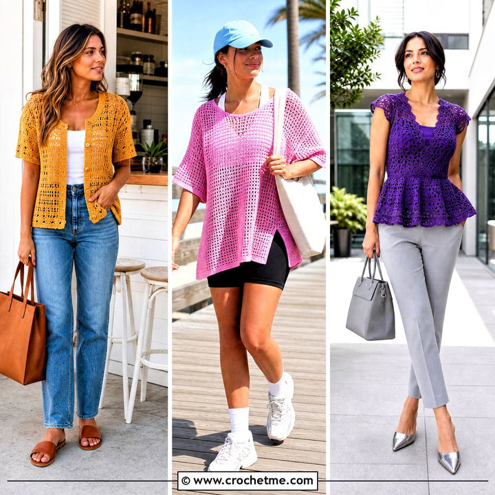 35 Crochet Beach Top Outfit Ideas for Breezy Summer Style