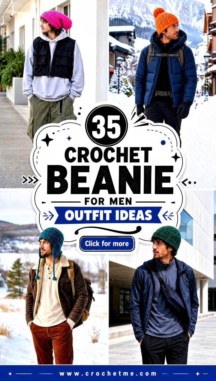 35 crochet beanie for men outfit ideas - 35 crochet beanie for men outfit ideas