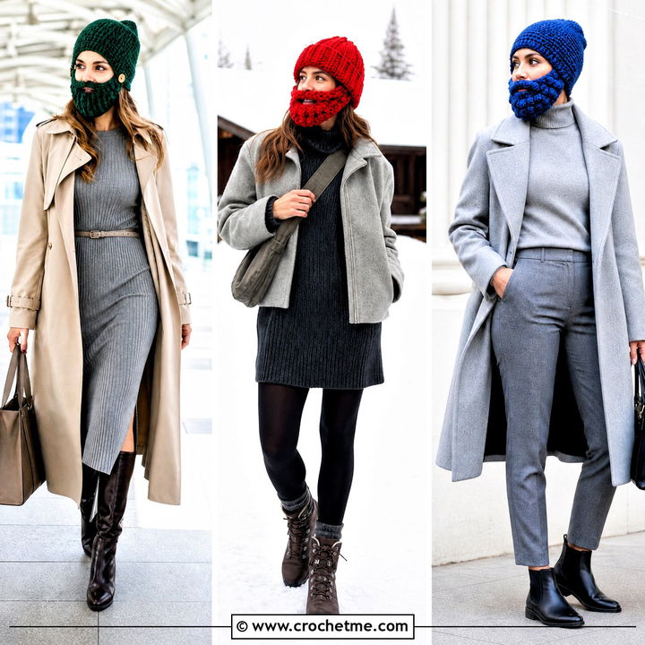 35 Crochet Beard Hat Outfit Ideas for Quirky Winter Fun