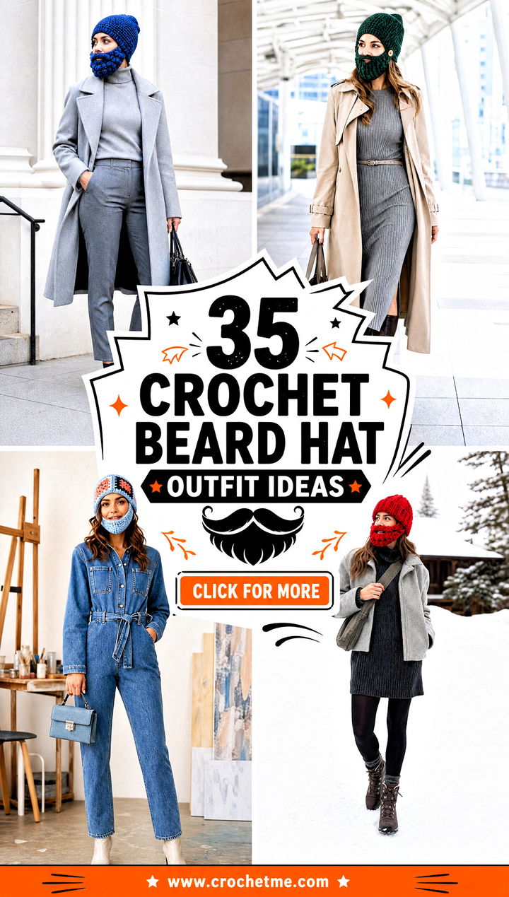 35 crochet beard hat outfit ideas - 35 crochet beard hat outfit ideas