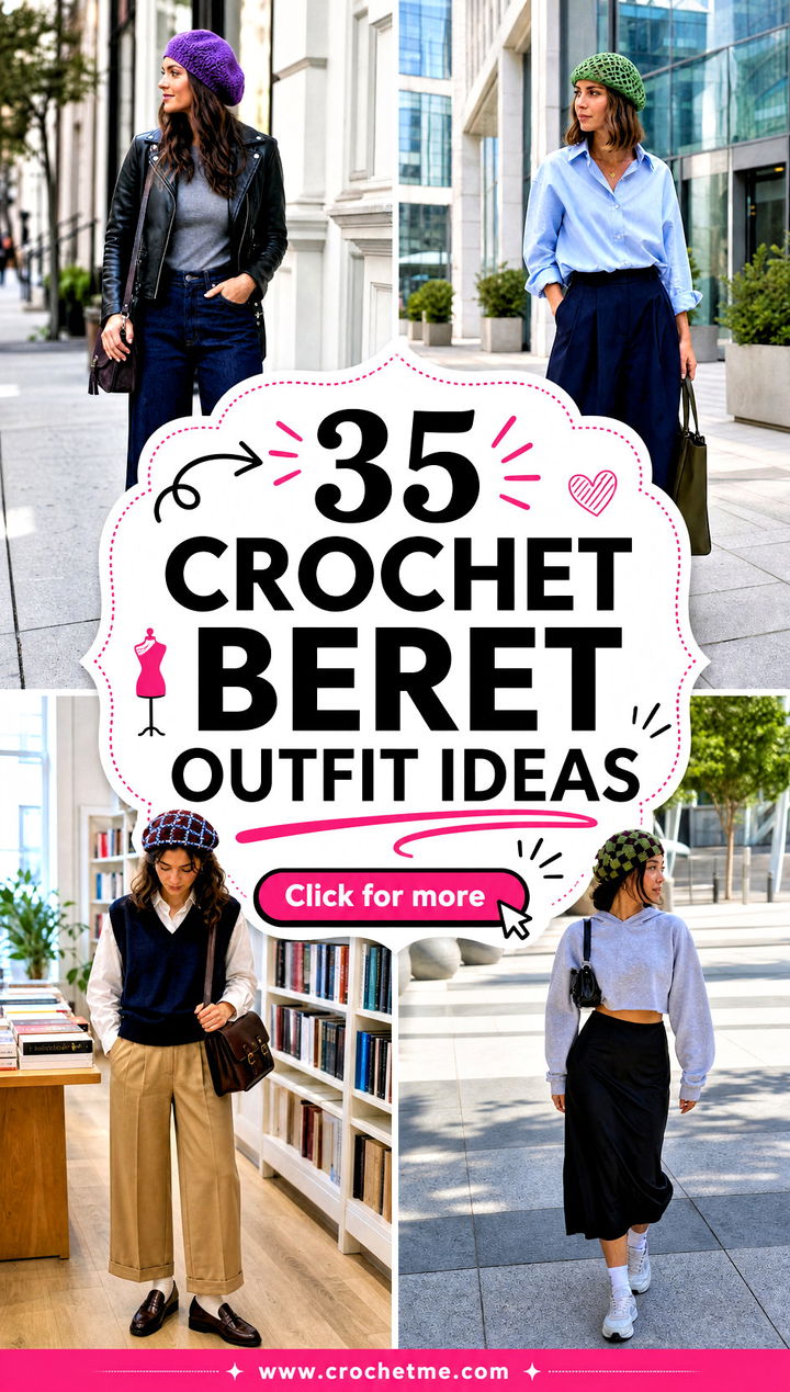 35 crochet beret outfit ideas - 35 crochet beret outfit ideas