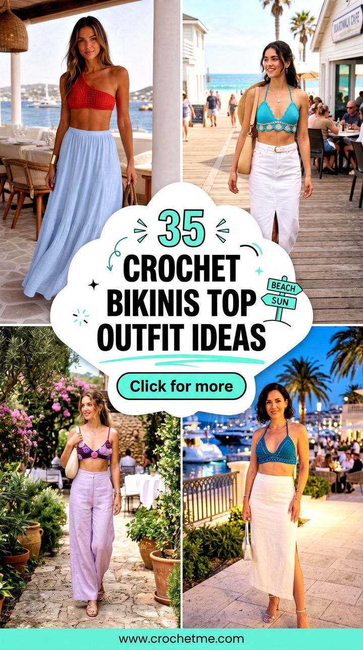 35 crochet bikinis top outfit ideas - 35 crochet bikinis top outfit ideas