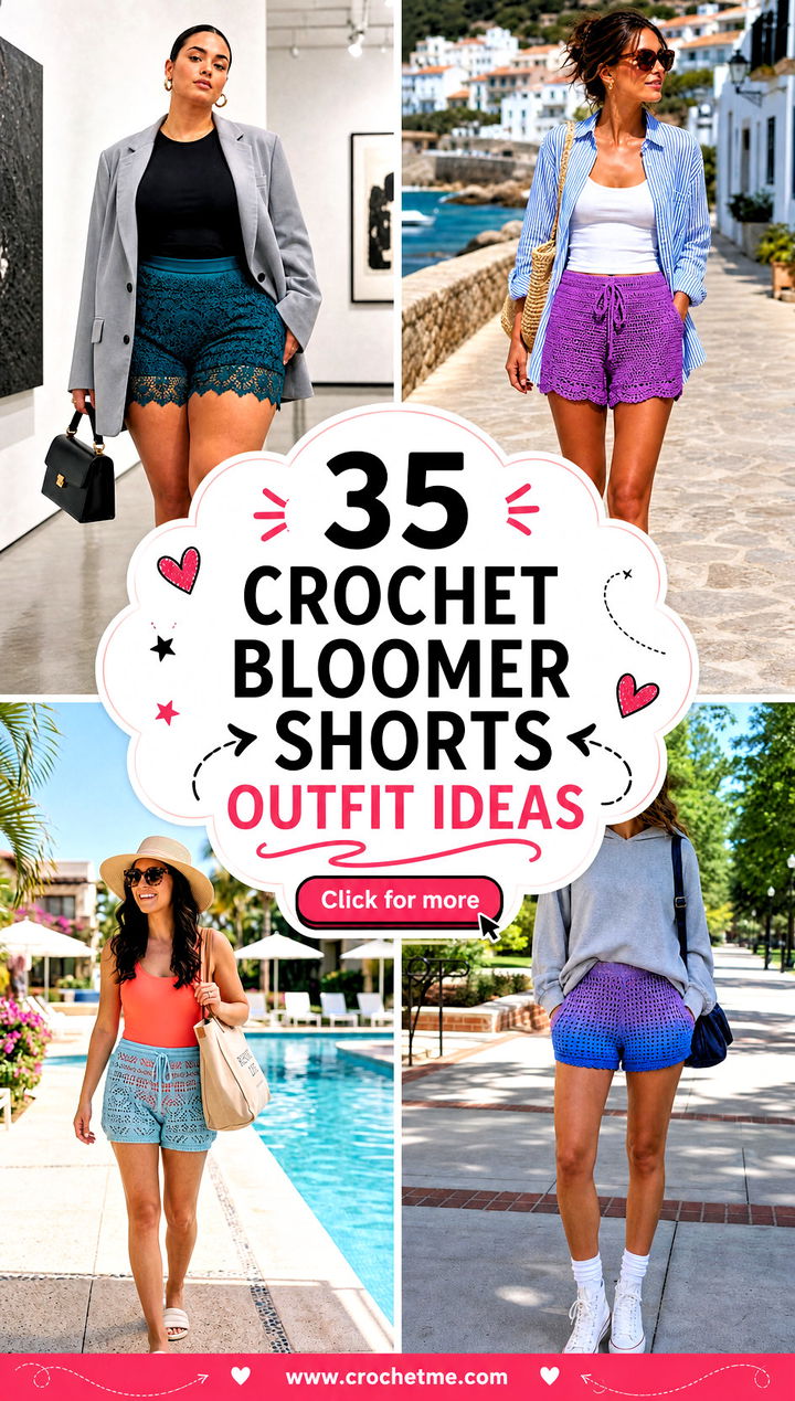 35 crochet bloomer shorts outfit ideas - 35 crochet bloomer shorts outfit ideas