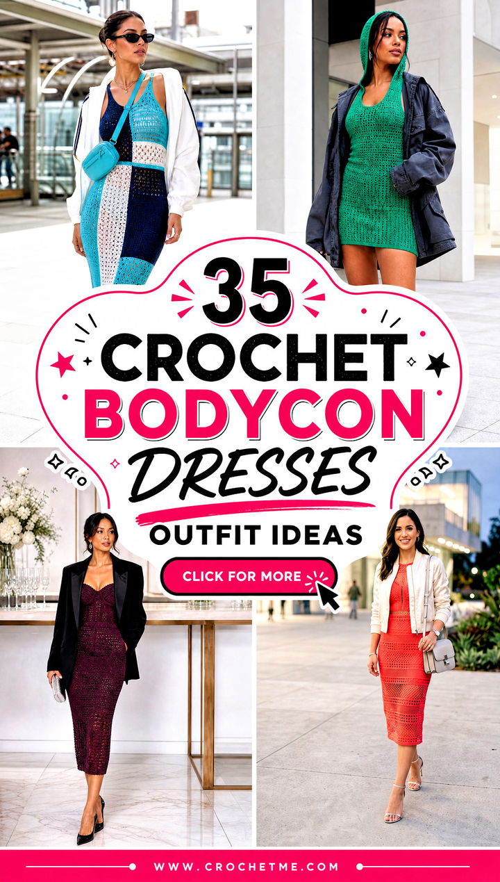 35 crochet bodycon dresses outfit ideas - 35 crochet bodycon dresses outfit ideas