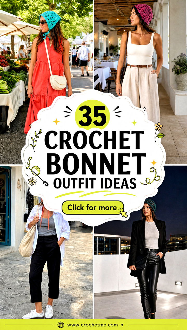 35 crochet bonnet outfit ideas - 35 crochet bonnet outfit ideas