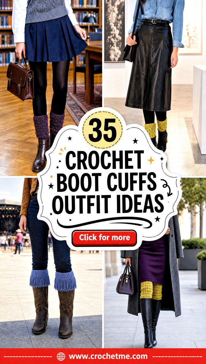 35 crochet boot cuffs outfit ideas - 35 crochet boot cuffs outfit ideas
