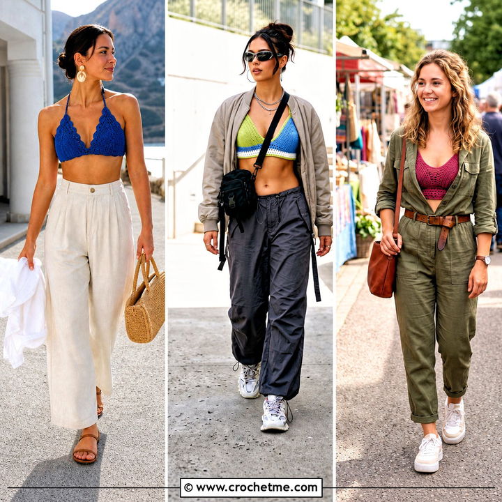 35 Crochet Bra Top Outfit Ideas for Confident Summer Style