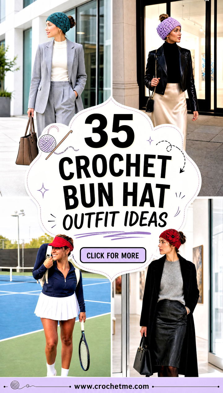 35 crochet bun hat outfit ideas - 35 crochet bun hat outfit ideas