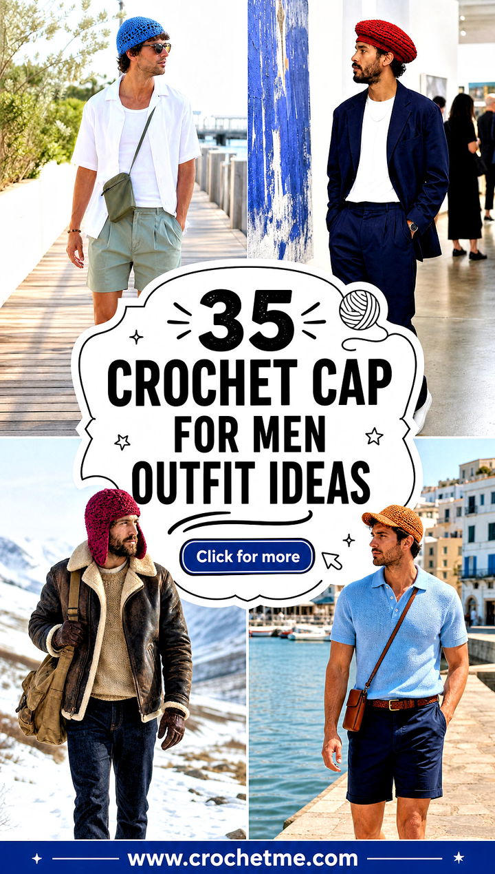 35 crochet cap for men outfit ideas - 35 crochet cap for men outfit ideas
