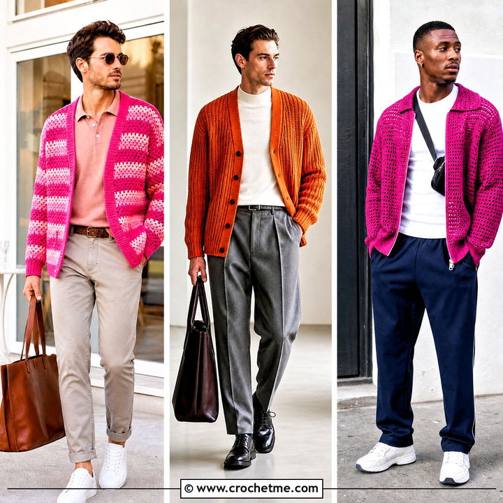 35 Crochet Cardigan Men Outfit Ideas for Relaxed Fall Style