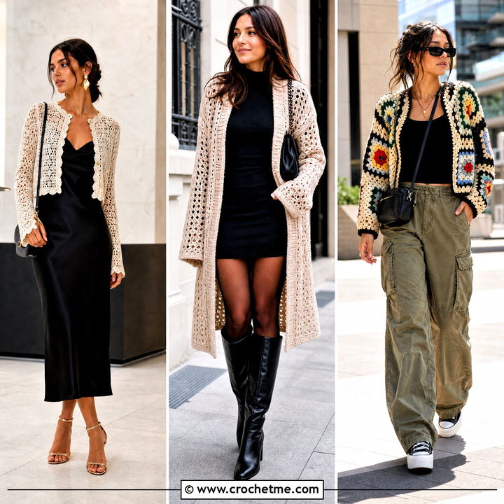 35 Crochet Cardigan Outfit Ideas for Effortless Layering