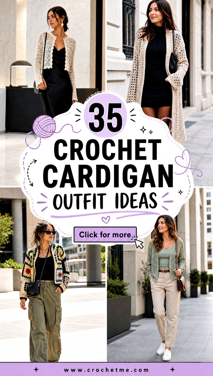 35 crochet cardigan outfit ideas - 35 crochet cardigan outfit ideas
