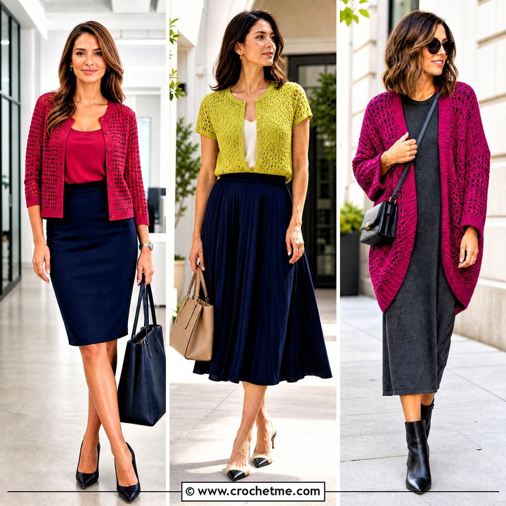 35 Crochet Cardigan Women Outfit Ideas for Chic Fall Layers