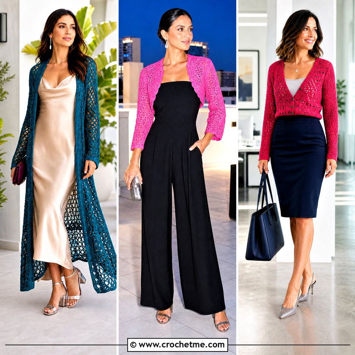 35 Crochet Cardigans Outfit Ideas for Fresh Layered Looks