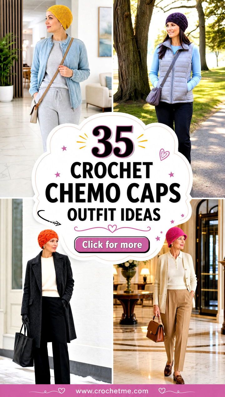 35 crochet chemo caps outfit ideas - 35 crochet chemo caps outfit ideas