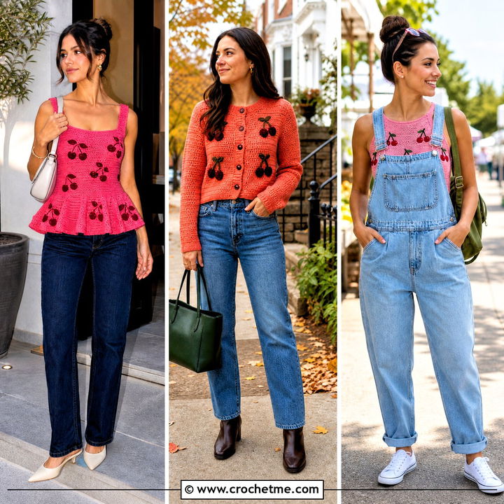 35 Crochet Cherry Top Outfit Ideas for Playful Summer Style