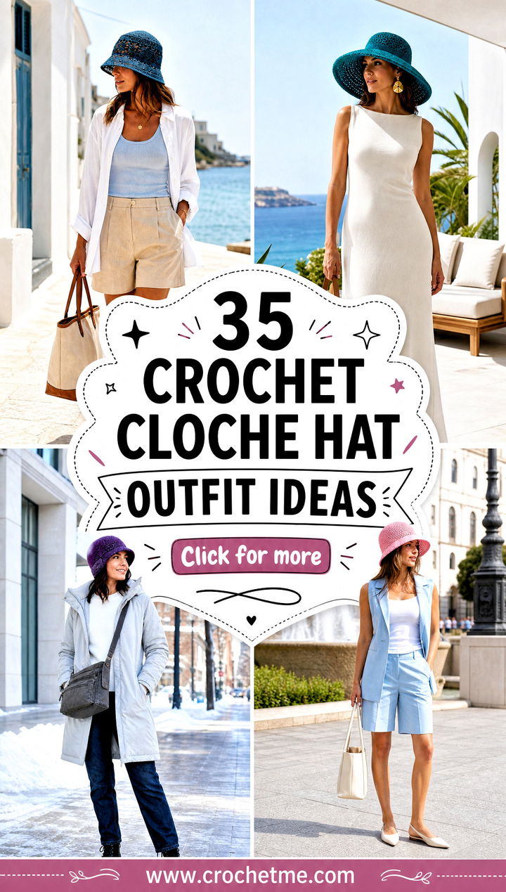 35 crochet cloche hat outfit ideas - 35 crochet cloche hat outfit ideas