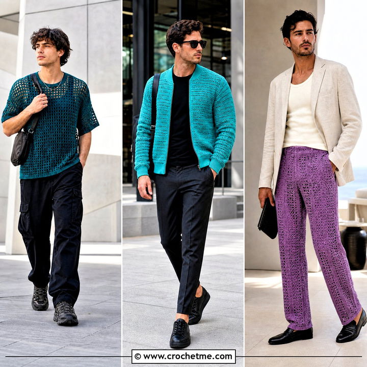 35 Crochet Clothes for Men Outfit Ideas for Modern Style