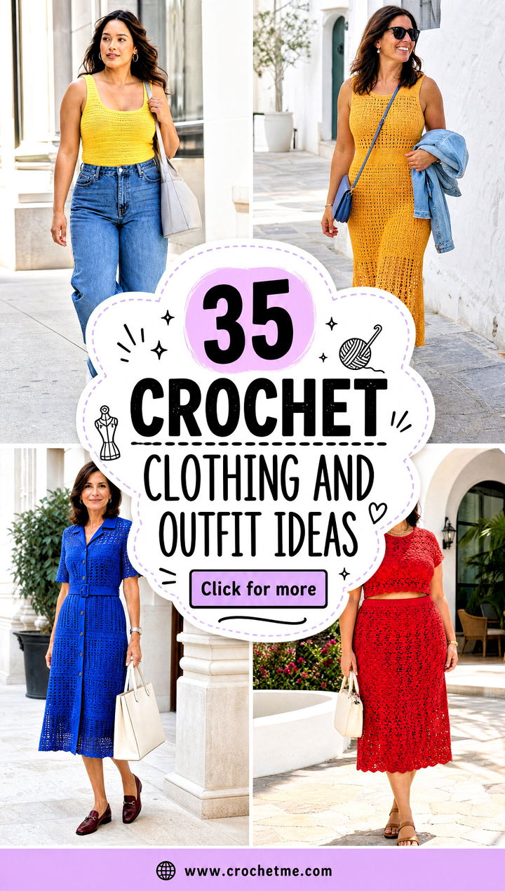 35 crochet clothing and outfit ideas - 35 crochet clothing and outfit ideas