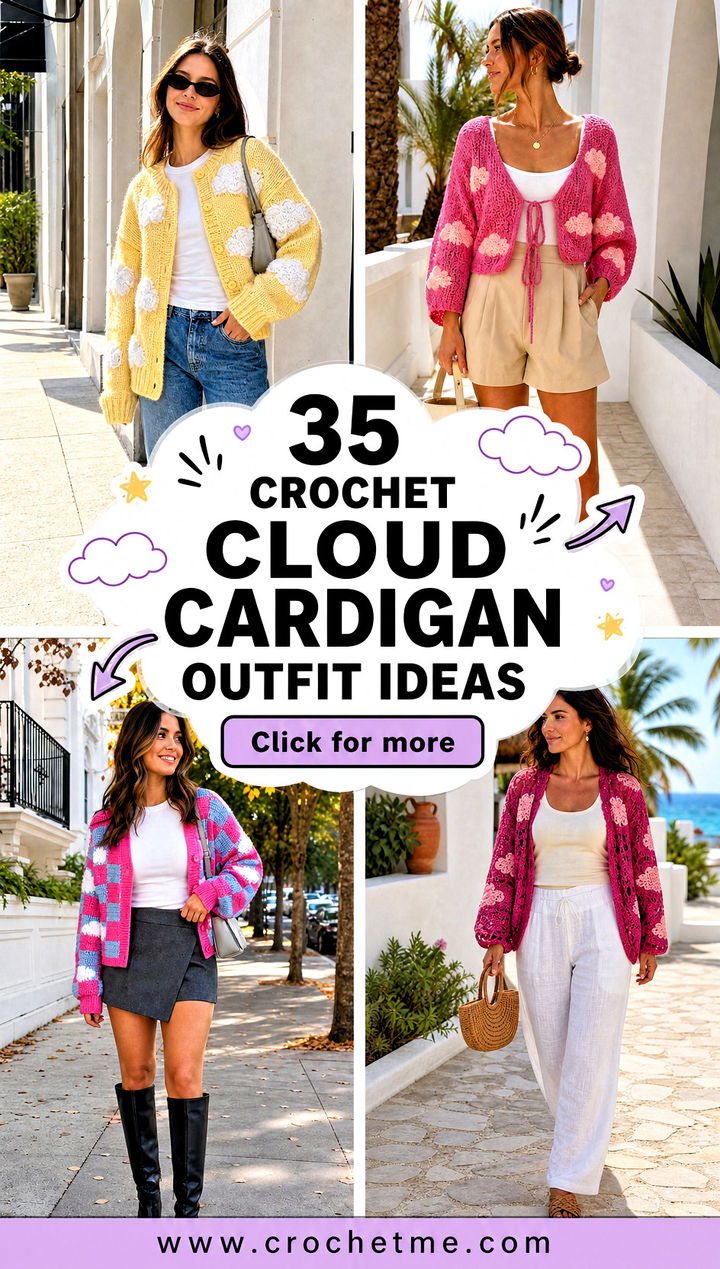 35 crochet cloud cardigan outfit ideas - 35 crochet cloud cardigan outfit ideas