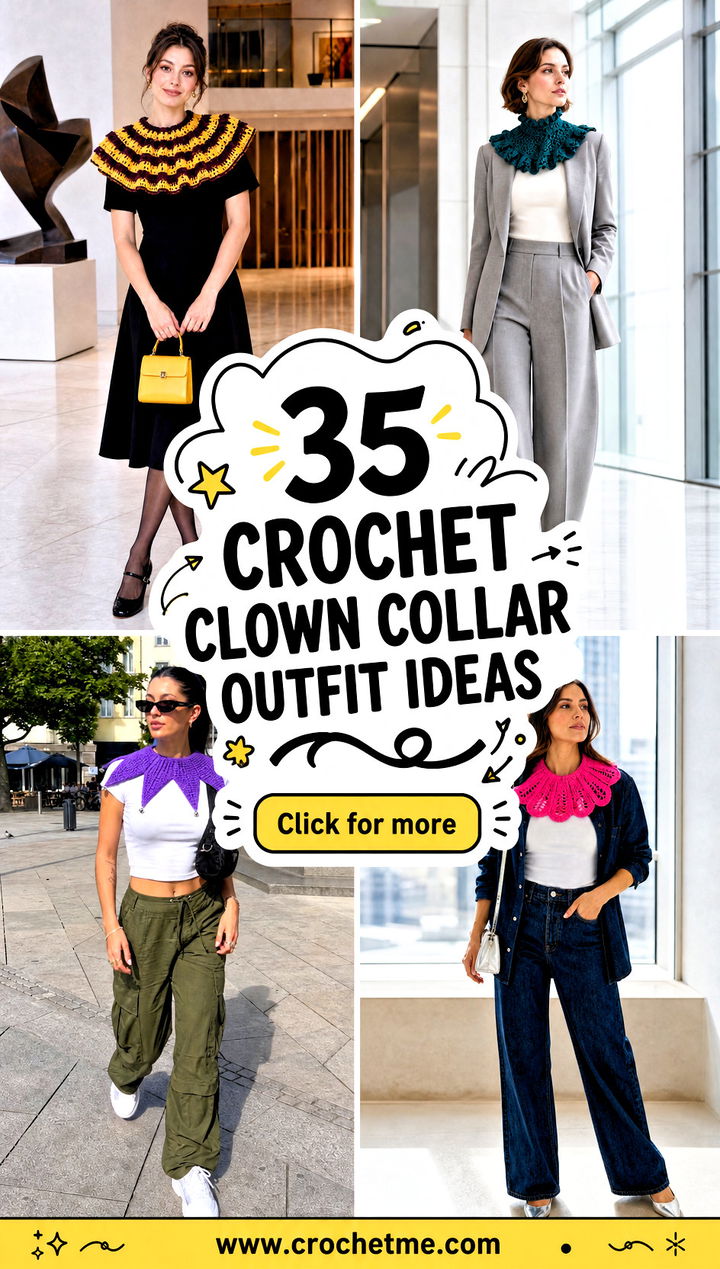 35 crochet clown collar outfit ideas - 35 crochet clown collar outfit ideas