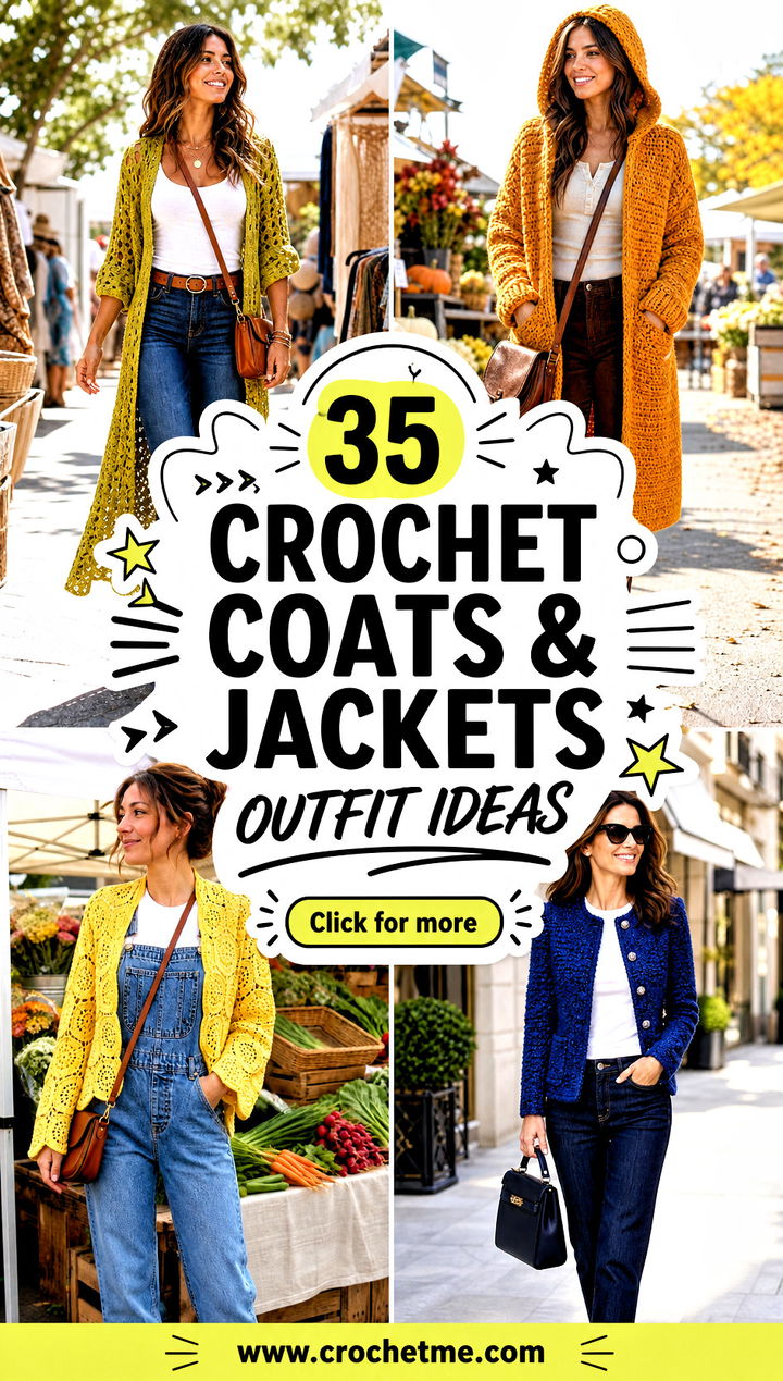 35 crochet coats and jackets outfit ideas - 35 crochet coats & jackets outfit ideas
