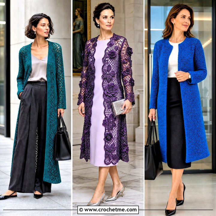 35 Crochet Coats Outfit Ideas for Warm and Stylish Layers