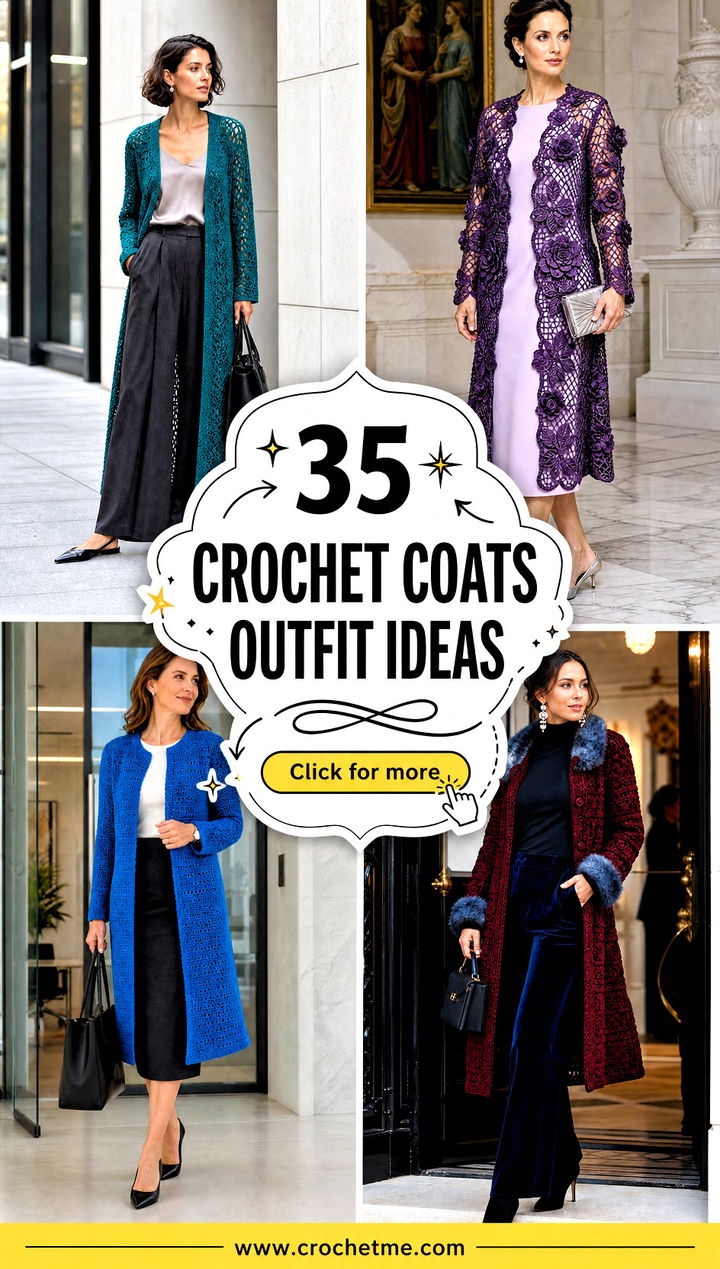 35 crochet coats outfit ideas - 35 crochet coats outfit ideas