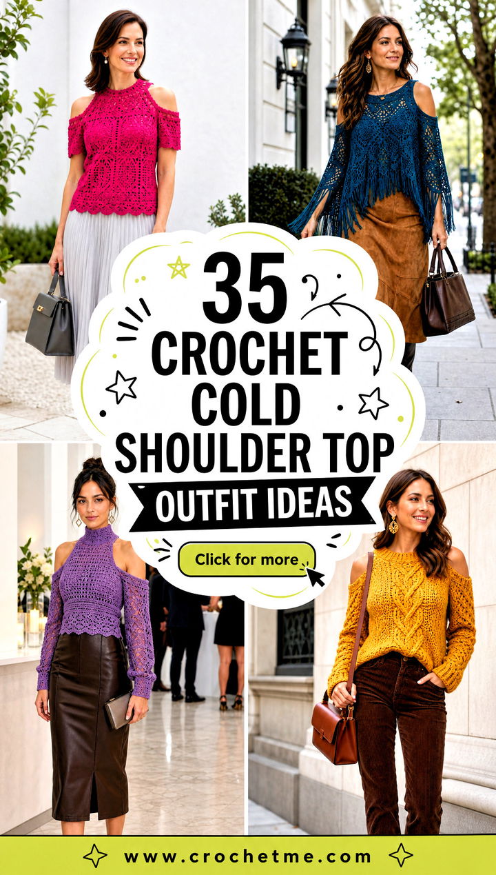 35 crochet cold shoulder top outfit ideas - 35 crochet cold shoulder top outfit ideas