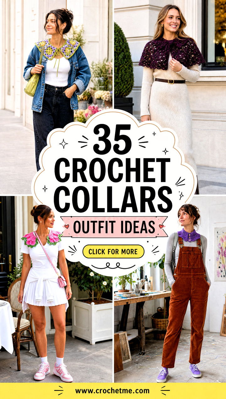 35 crochet collars outfit ideas - 35 crochet collars outfit ideas