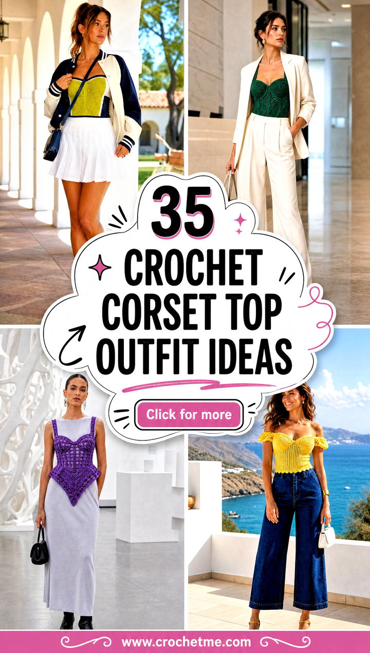 35 crochet corset top outfit ideas - 35 crochet corset top outfit ideas