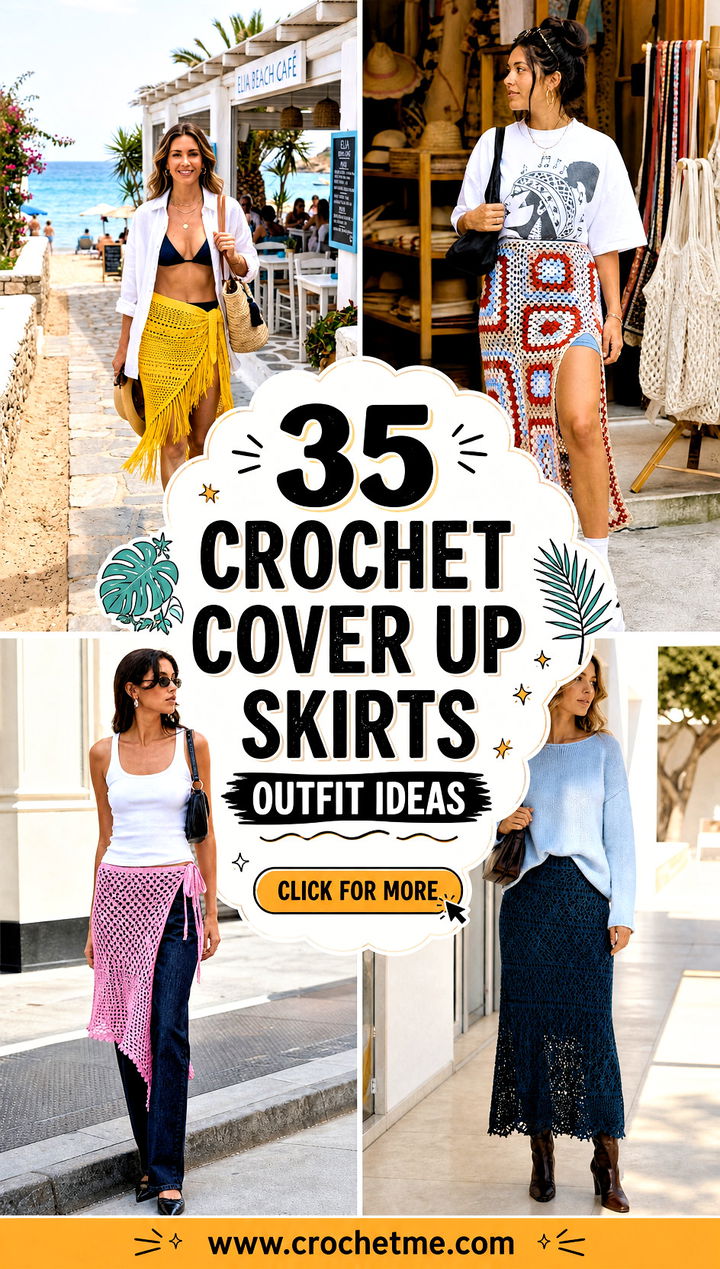 35 crochet cover up skirts outfit ideas - 35 crochet cover up skirts outfit ideas