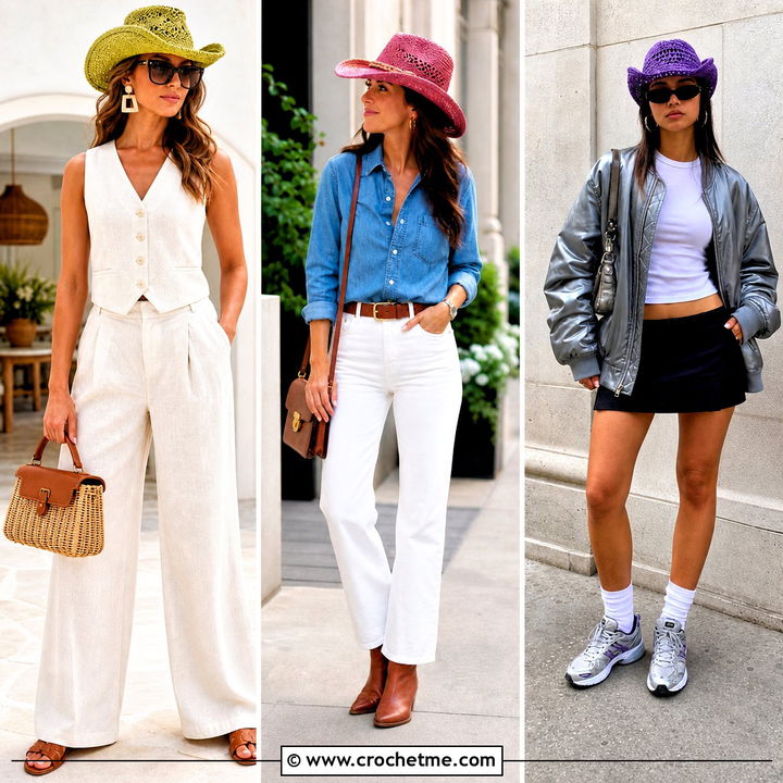 35 Crochet Cowboy Hat Outfit Ideas for Festival Season