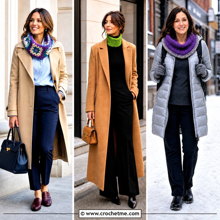 35 Crochet Cowl Neck Warmer Outfit Ideas for Winter Style