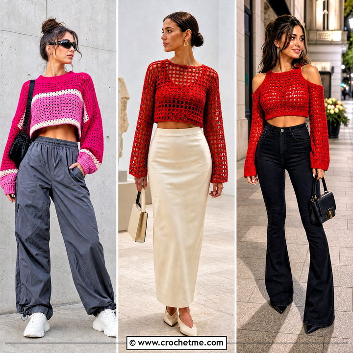35 Crochet Crop Sweater Outfit Ideas for Cozy-Chic Days