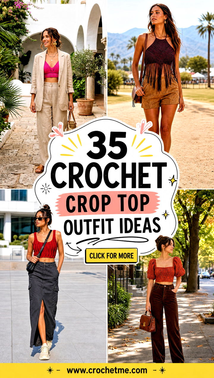 35 crochet crop top outfit ideas - 35 crochet crop top outfit ideas