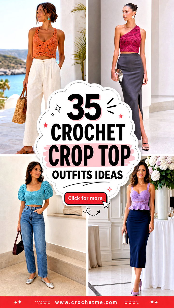 35 crochet crop top outfits ideas - 35 crochet crop top outfits ideas