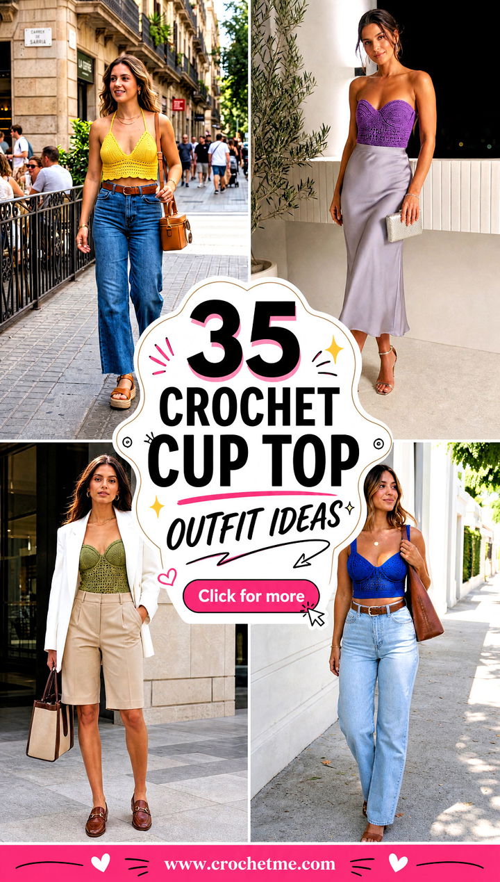 35 Crochet Cup Top Outfit Ideas for Effortless Summer Style