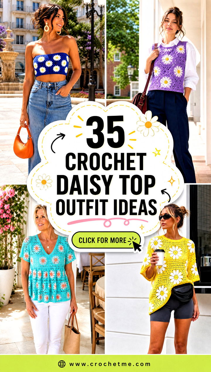 35 crochet daisy top outfit ideas - 35 crochet daisy top outfit ideas