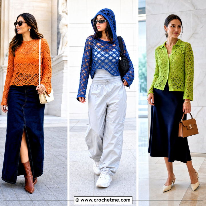 35 Crochet Diamond Top Outfit Ideas for Chic Summer Looks