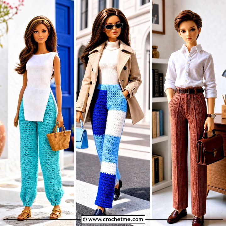 35 Crochet Doll Pants Outfit Ideas for Cute Handmade Looks