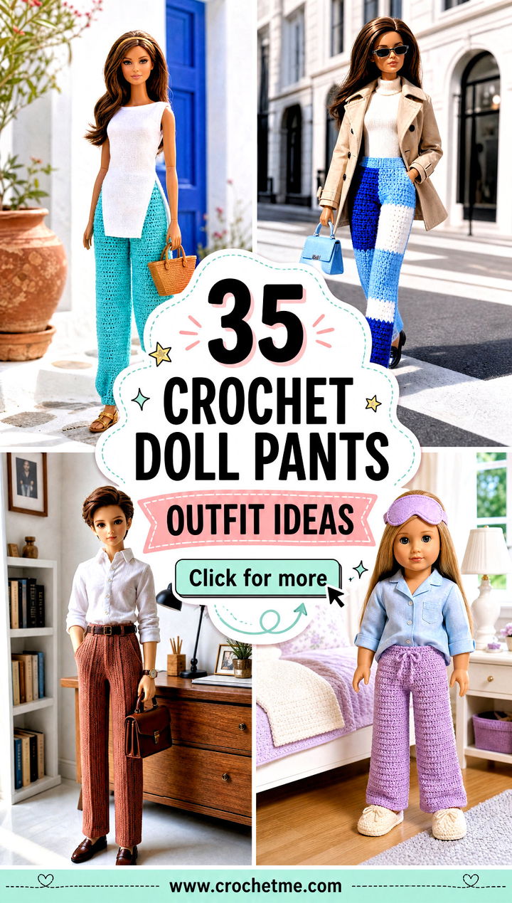35 crochet doll pants outfit ideas - 35 crochet doll pants outfit ideas
