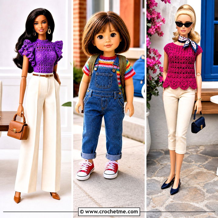 35 Crochet Doll Shirt Outfit Ideas for Charming Handmade Looks