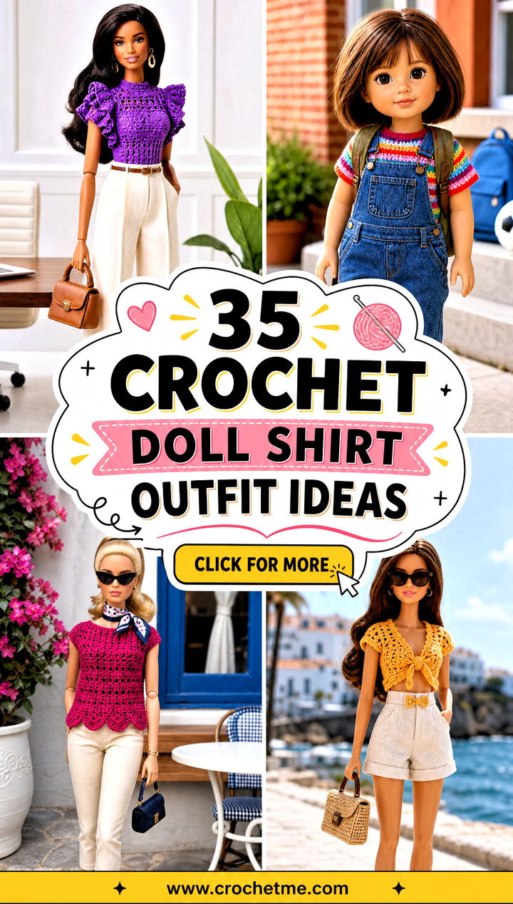 35 crochet doll shirt outfit ideas - 35 crochet doll shirt outfit ideas