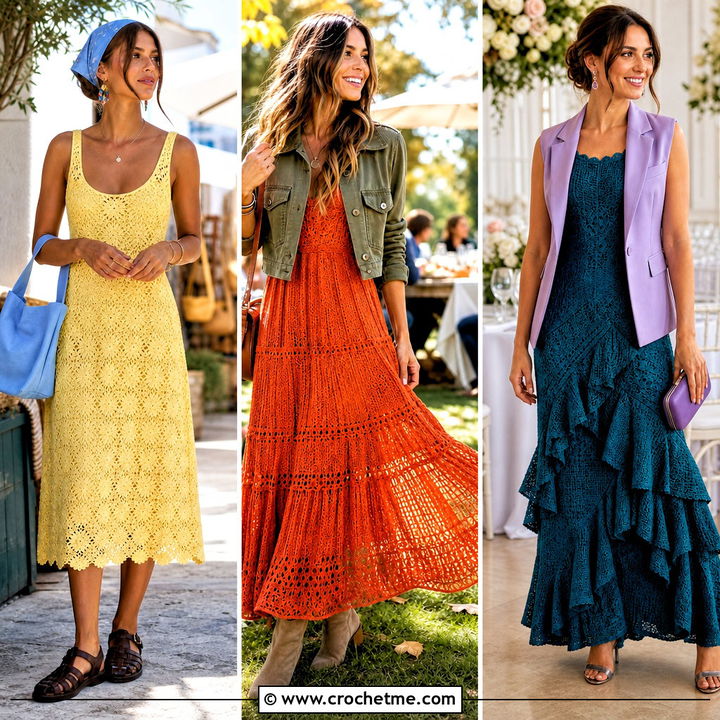 35 Crochet Dress Inspo Outfit Ideas for Fresh Vacation Style