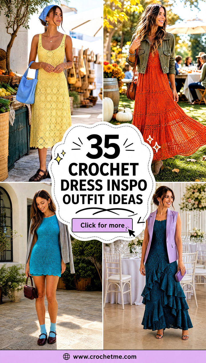 35 crochet dress inspo outfit ideas - 35 crochet dress inspo outfit ideas