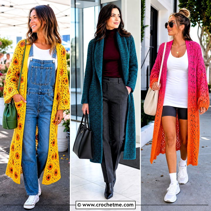 35 Crochet Duster Cardigan Outfit Ideas for Cozy Layered Looks