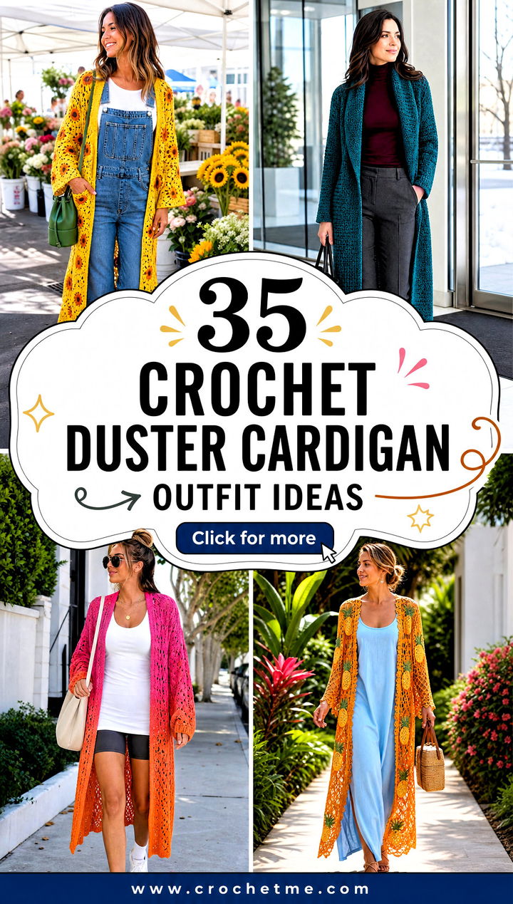 35 crochet duster cardigan outfit ideas - 35 crochet duster cardigan outfit ideas