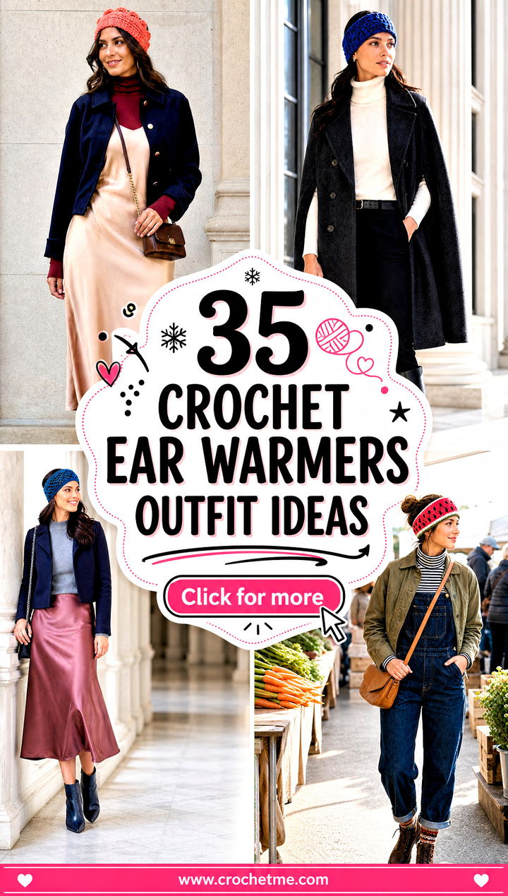 35 crochet ear warmers outfit ideas - 35 crochet ear warmers outfit ideas